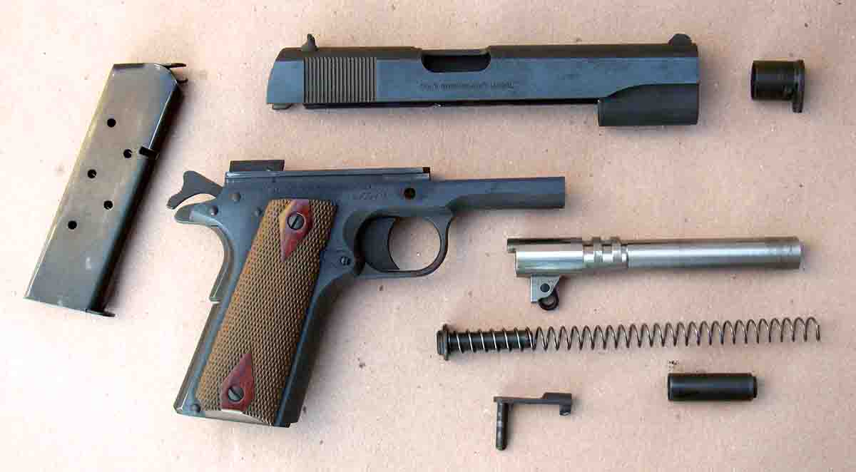 Mechanically, the Model 1911 remains largely unchanged. Field-stripping can be accomplished in just a few seconds without tools.